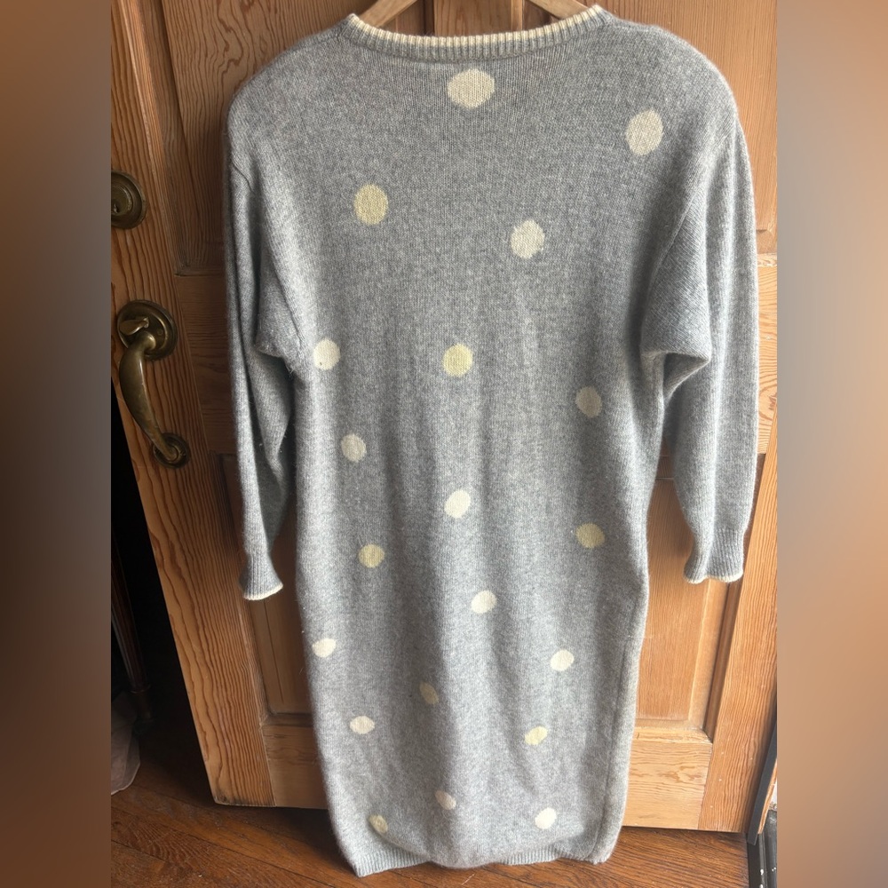 Vintage Wool/Angora Blend Women’s Sweater Dress Grey Size Large - Picture 3 of 5